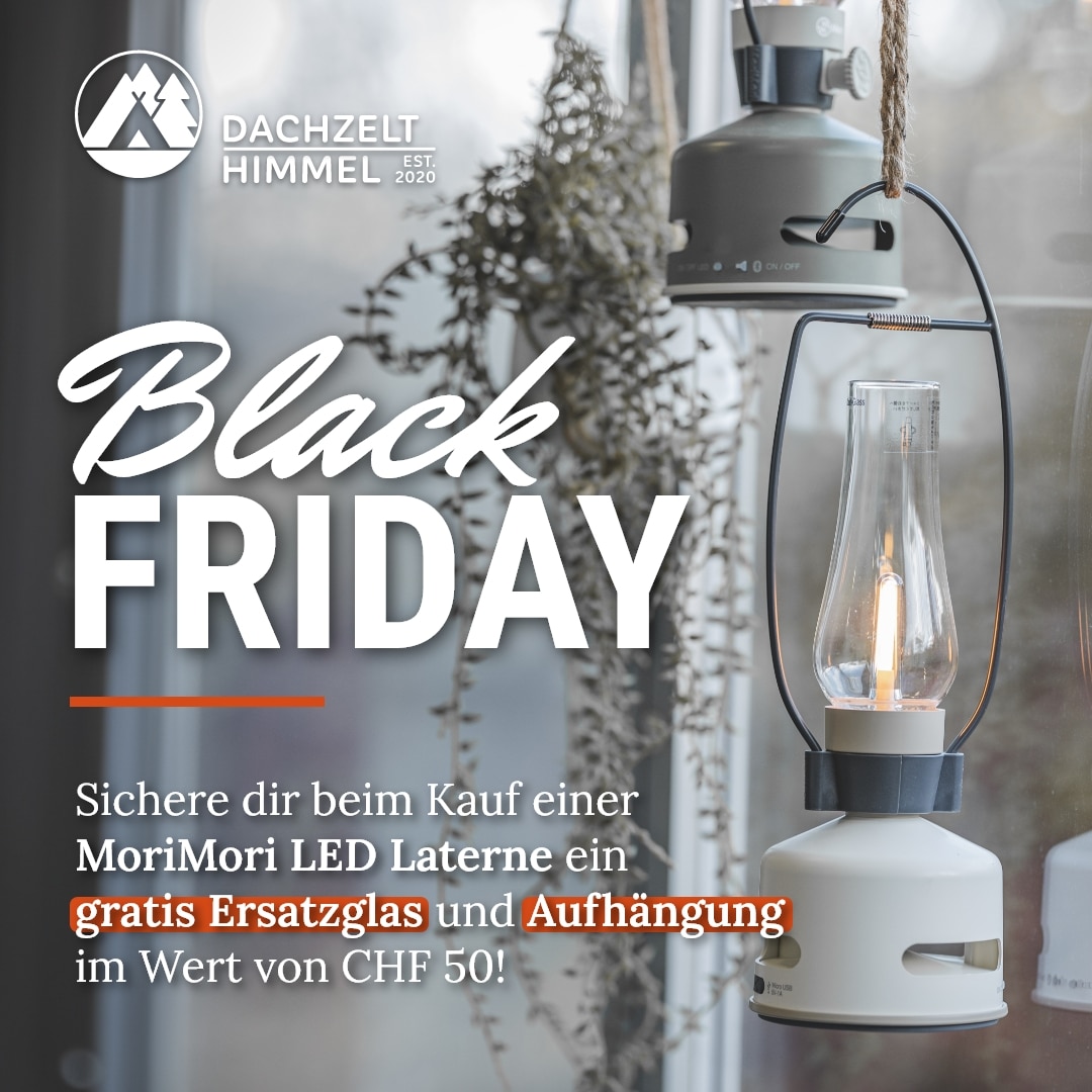 Sichere dir beim Kauf einer MoriMori LED Laterne ein gratis Ersatzglas und Aufhängung im Wert von CHF 50!